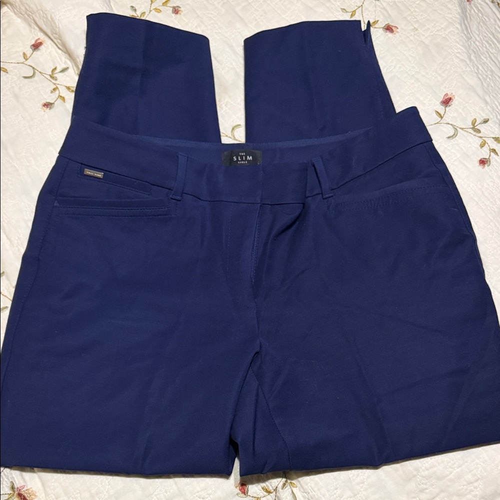 White House Black Market Navy Slim Trousers